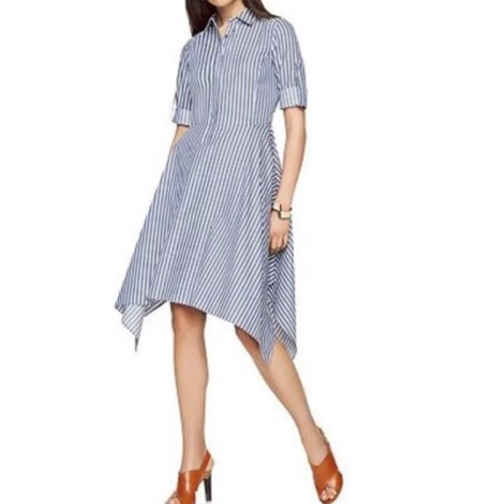 BCBGMAXAZRIA Beatryce Striped Shirt Dress